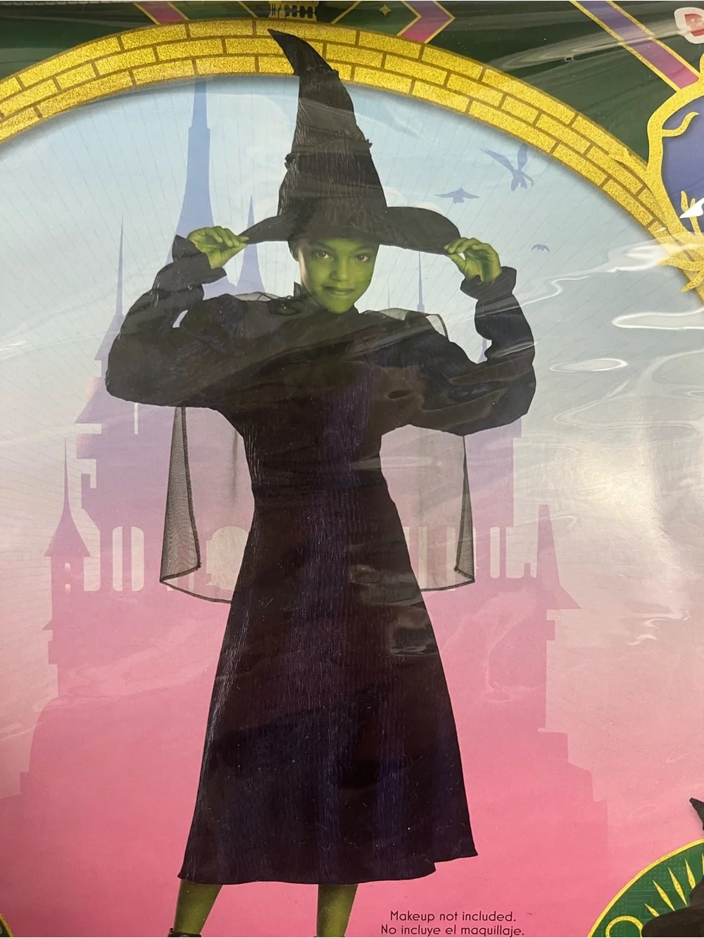 Disguise Wicked Elphaba Child Costume dress - Black & Green M 7-8 NEW Halloween